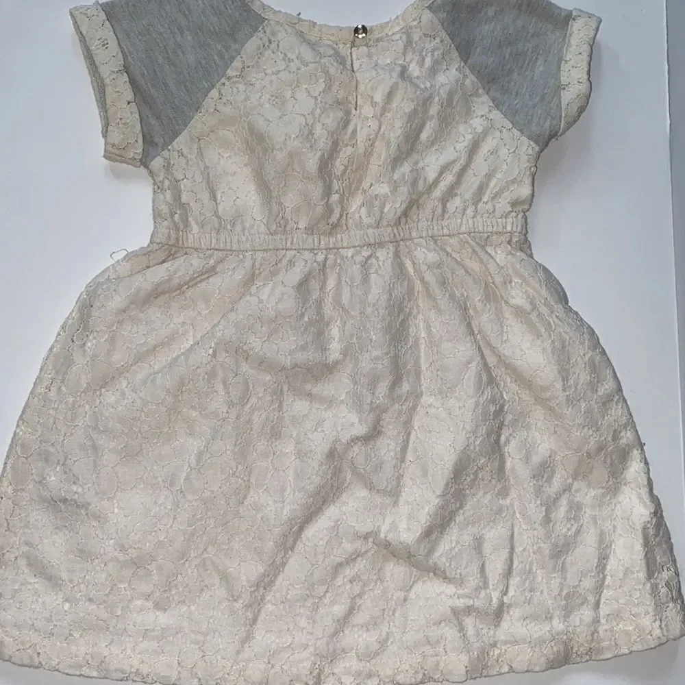 Vintage Oshkosh Dress Lace with Tulle Flowers Fully Lined with 💯 Cotton Slip 3T